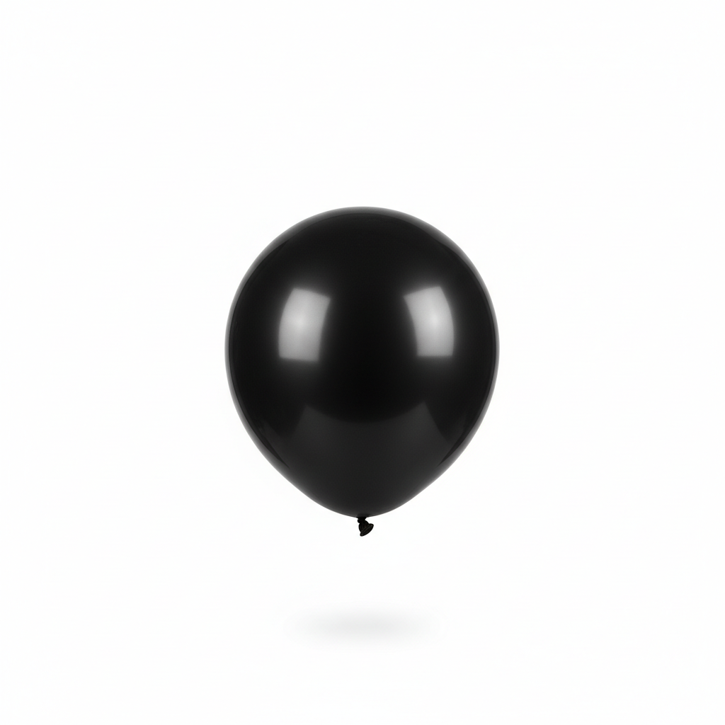 12 Inch Black Latex Balloon